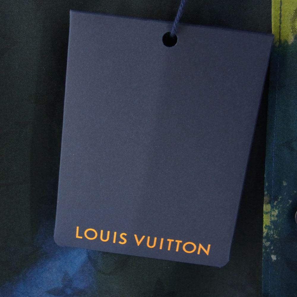 LOUIS VUITTON ルイ・ヴィトン 21AW 1A8WYG D15 HLS07W モノグラム タイアンドダイ ブルゾン シャツ グリーン系 L【新古品】【未使用】【中古】
