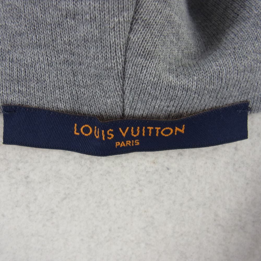 LOUIS VUITTON ルイ・ヴィトン 22AW 1AA4X6 UYR HNY24W 3D LVグラフィティ エンブロイダード フルジップ フーディ パーカー グレー系 XL【美品】【中古】