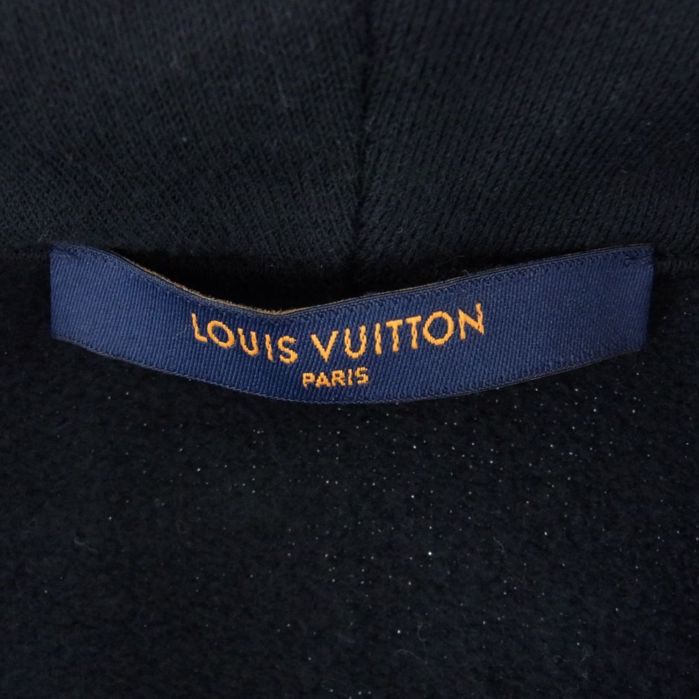 LOUIS VUITTON ルイ・ヴィトン 23SS 1AATM6 SR1 HOY32W LVジャズ マルチロゴ フルジップ フーディ パーカー ブラック系 XL【美品】【中古】
