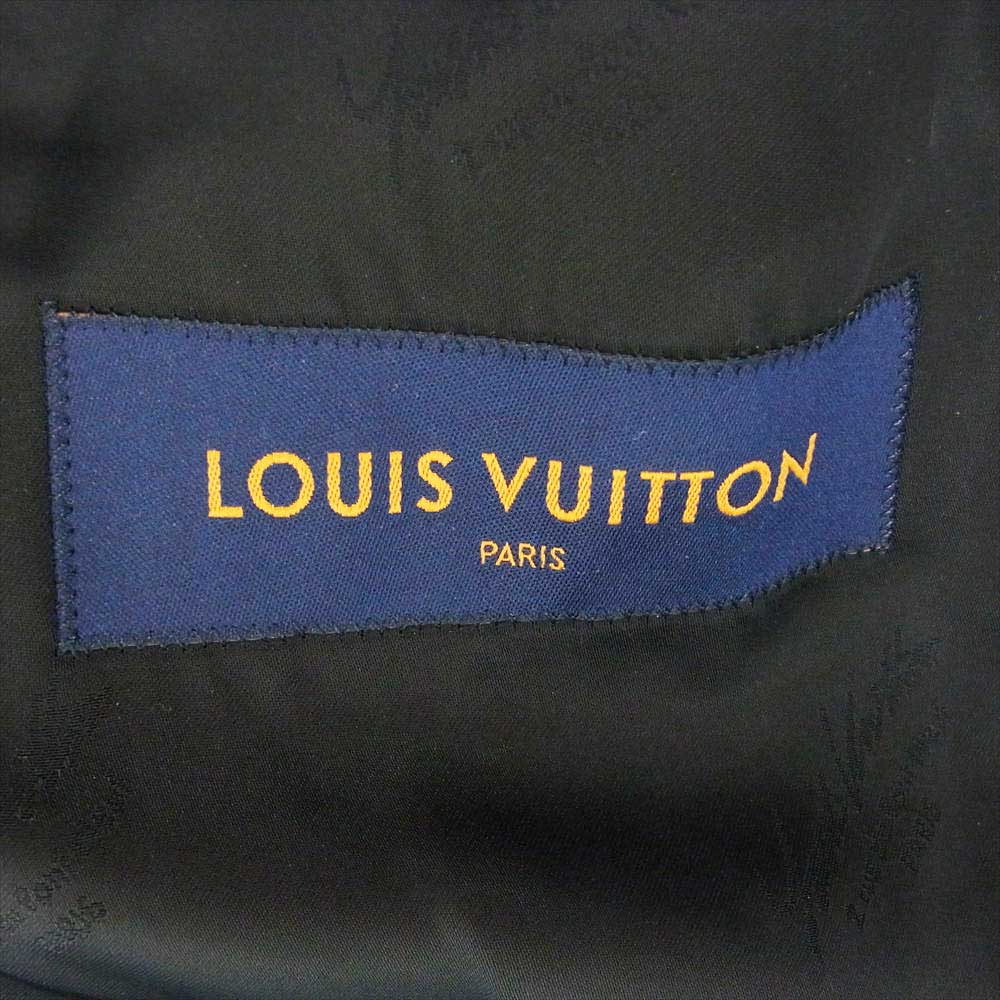 LOUIS VUITTON ルイ・ヴィトン ZDC HKJ42E エンボス モノグラム シングルブレスト テーラードジャケット ブラック系 50【美品】【中古】
