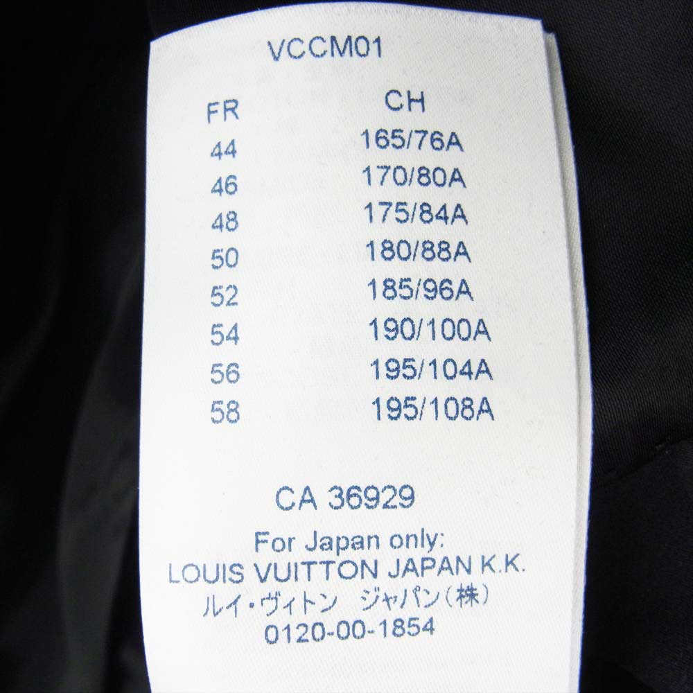 LOUIS VUITTON ルイ・ヴィトン ZDC HKJ42E エンボス モノグラム シングルブレスト テーラードジャケット ブラック系 50【美品】【中古】