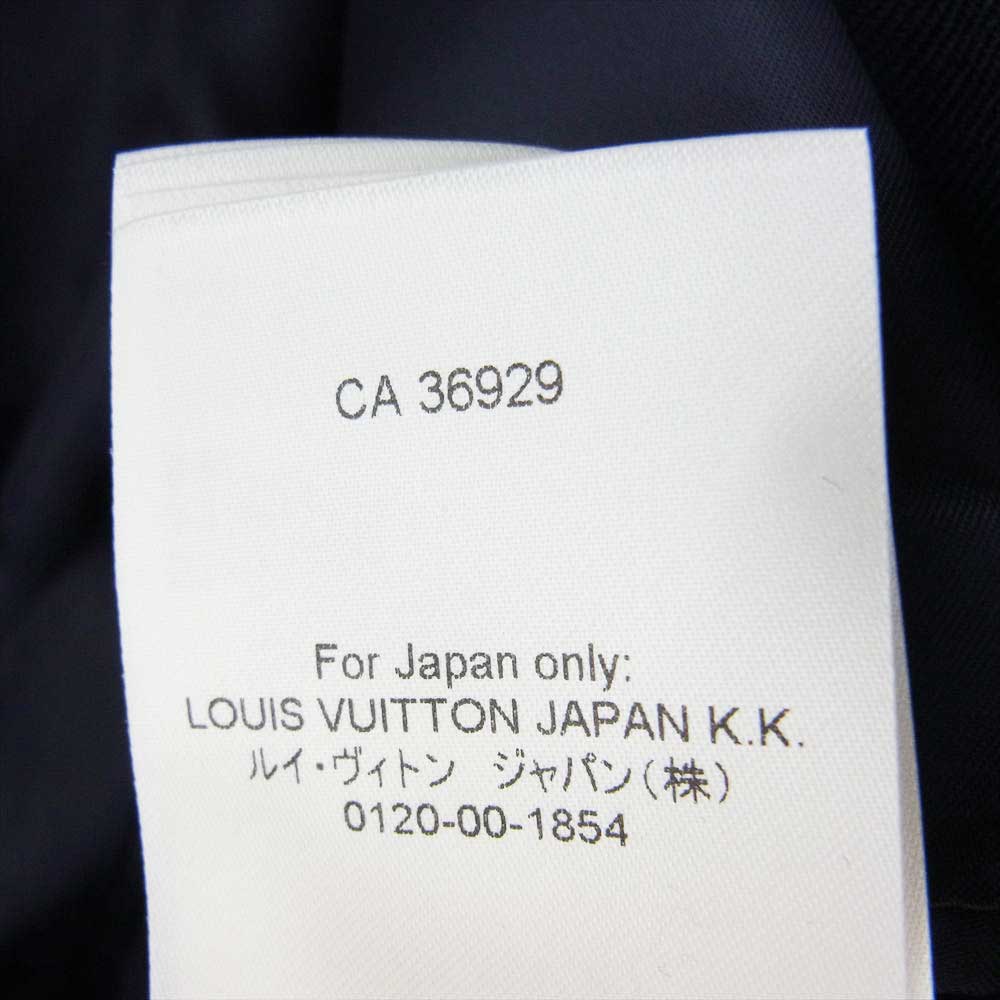 LOUIS VUITTON ルイ・ヴィトン 22SS 1A9K15 KQ0 HMJ40E LVSE シングル ブレステッド ポンヌフ エンボス カシミヤ混 テーラードジャケット ネイビー系 48【美品】【中古】