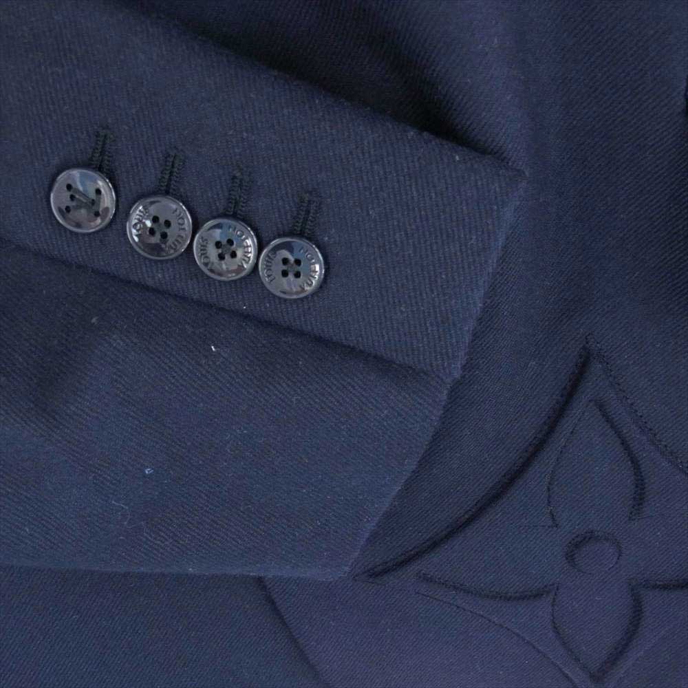LOUIS VUITTON ルイ・ヴィトン 22SS 1A9K15 KQ0 HMJ40E LVSE シングル ブレステッド ポンヌフ エンボス カシミヤ混 テーラードジャケット ネイビー系 48【美品】【中古】