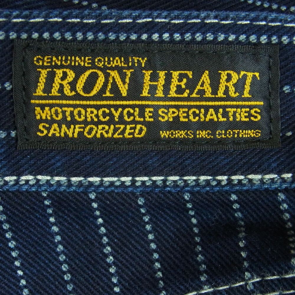 IRON HEART アイアンハート ウォバッシュ ペインター デニム パンツ コットン 日本製 インディゴブルー系 W31【中古】