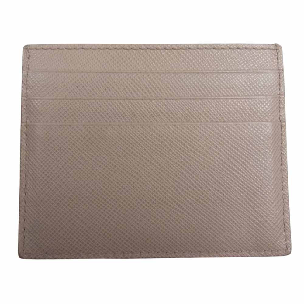 PRADA プラダ ロゴ カードケース 名刺入れ ベージュ系【中古】