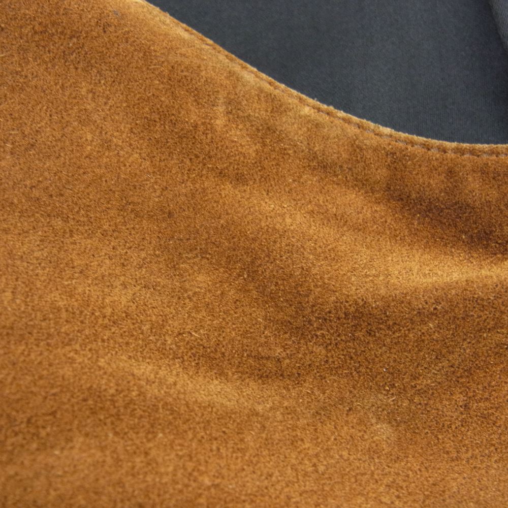 CHROME HEARTS クロムハーツ（原本無） クロスボールボタン スクロールラベル スエード レザー ベスト ライトブラウン系 M【中古】