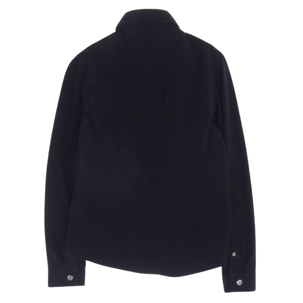 CHROME HEARTS クロムハーツ（原本無） フレアニー ホースシューボタン デニム ウエスタンシャツ ブラック系 S【中古】