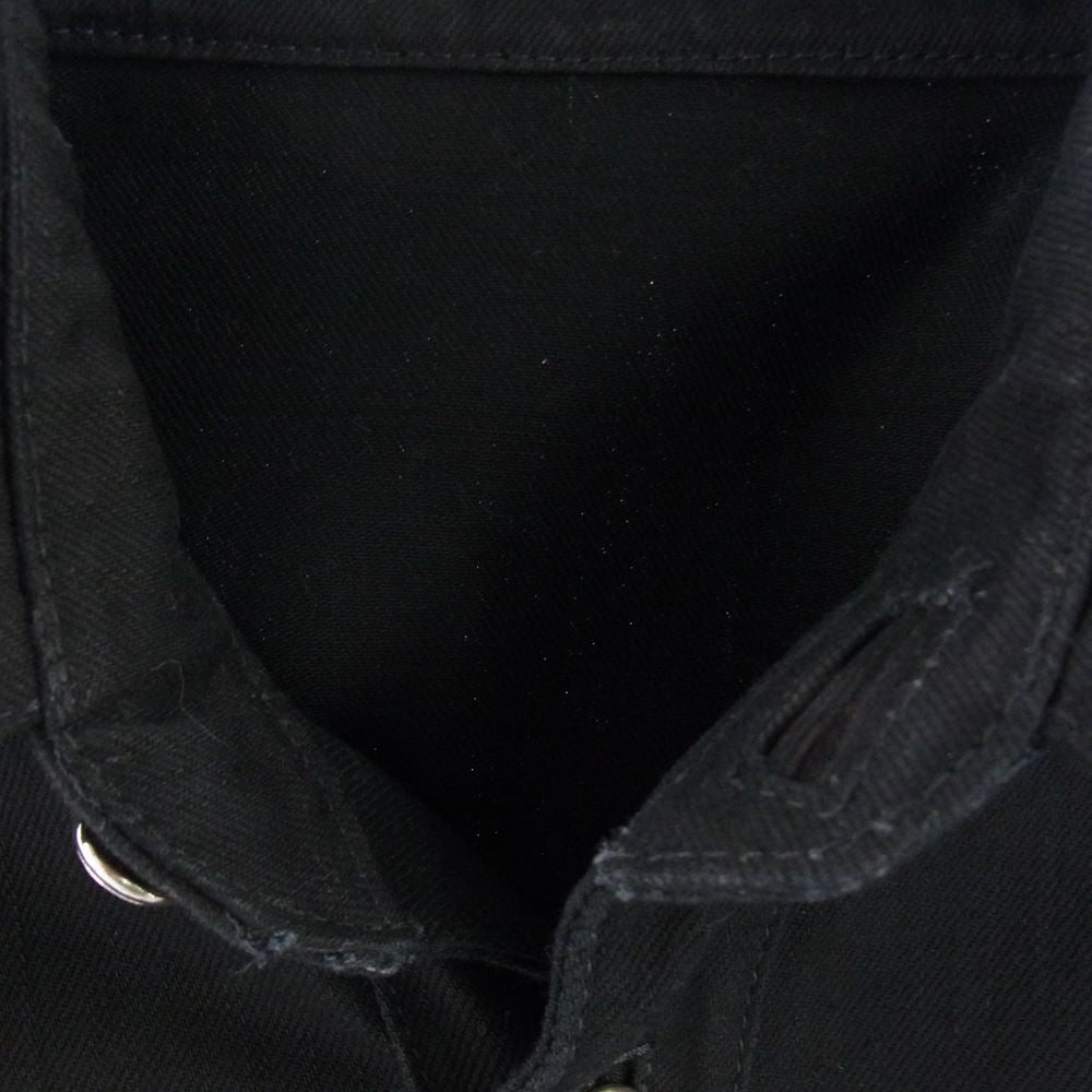 CHROME HEARTS クロムハーツ（原本無） フレアニー ホースシューボタン デニム ウエスタンシャツ ブラック系 S【中古】