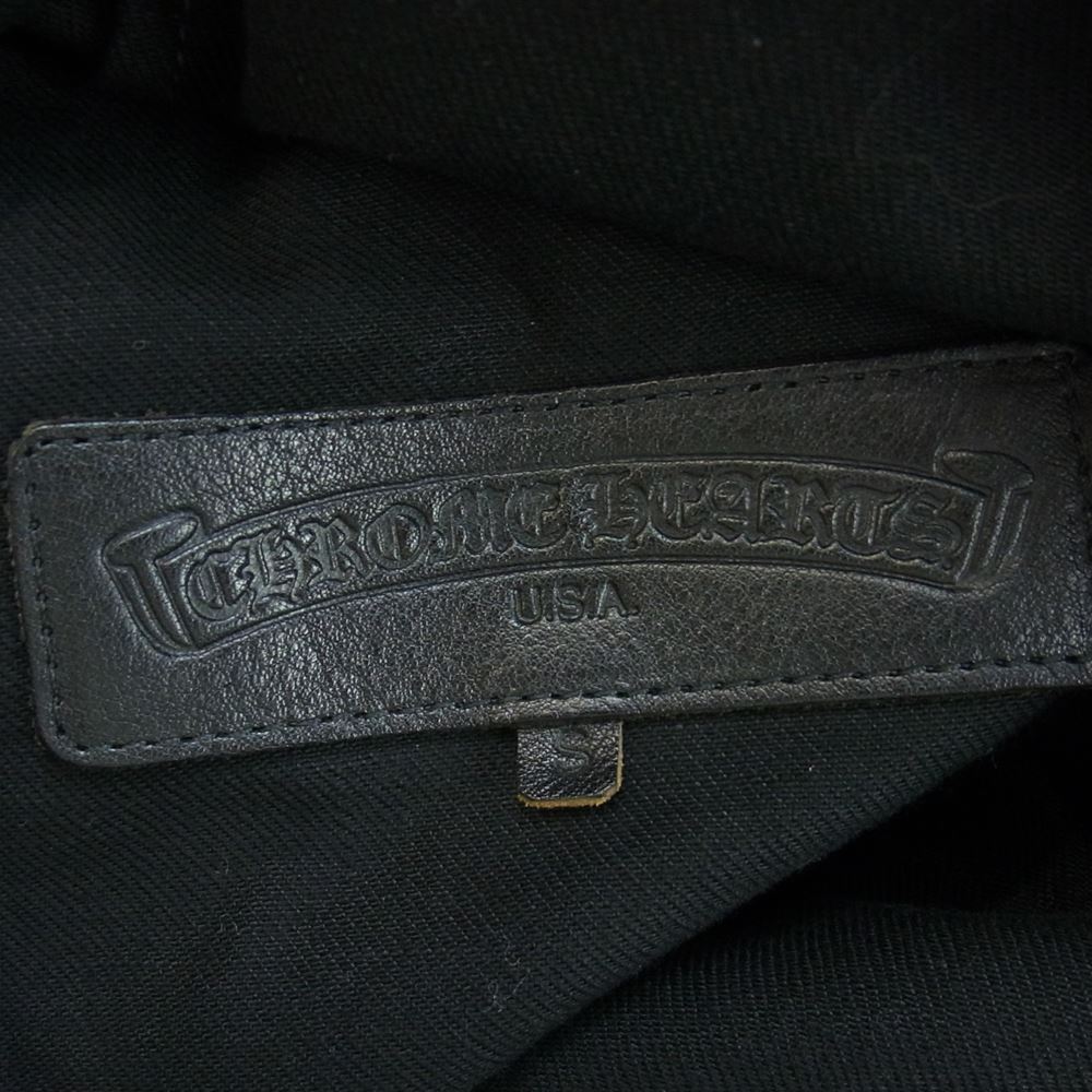 CHROME HEARTS クロムハーツ（原本無） フレアニー ホースシューボタン デニム ウエスタンシャツ ブラック系 S【中古】