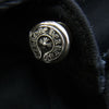 CHROME HEARTS クロムハーツ（原本無） フレアニー ホースシューボタン デニム ウエスタンシャツ ブラック系 S【中古】