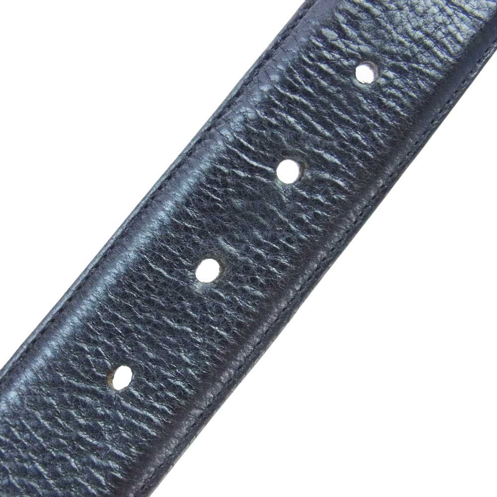 CHROME HEARTS クロムハーツ（原本無） L&T STRAP リップアンドタン バックル レザー ベルト 36インチ ブラック系 シルバー系 36【中古】