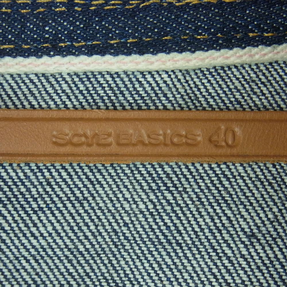 Scye サイ 5116-63505 MPB-0168ML 3005A デタッチャブルカラー リジット デニム ジャケット インディゴブルー系 40【中古】