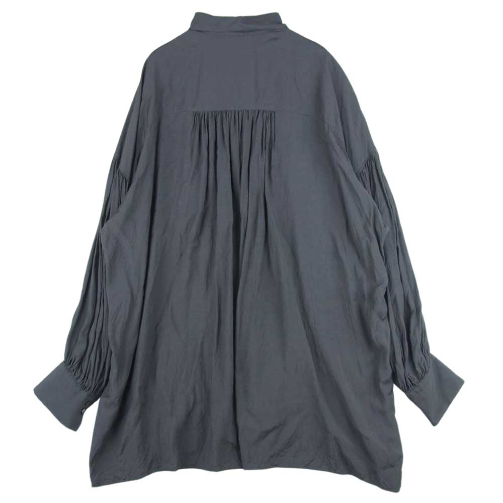 カオス CH106026ER サンド レーヨン オーバー ロング 長袖 シャツ 日本製 グレー系 F【中古】