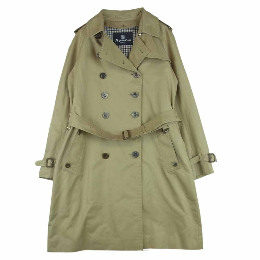Aquascutum アクアスキュータム 5005450001-83 コットン ライナー付き トレンチ コート 日本製 ベージュ系 10【中古】