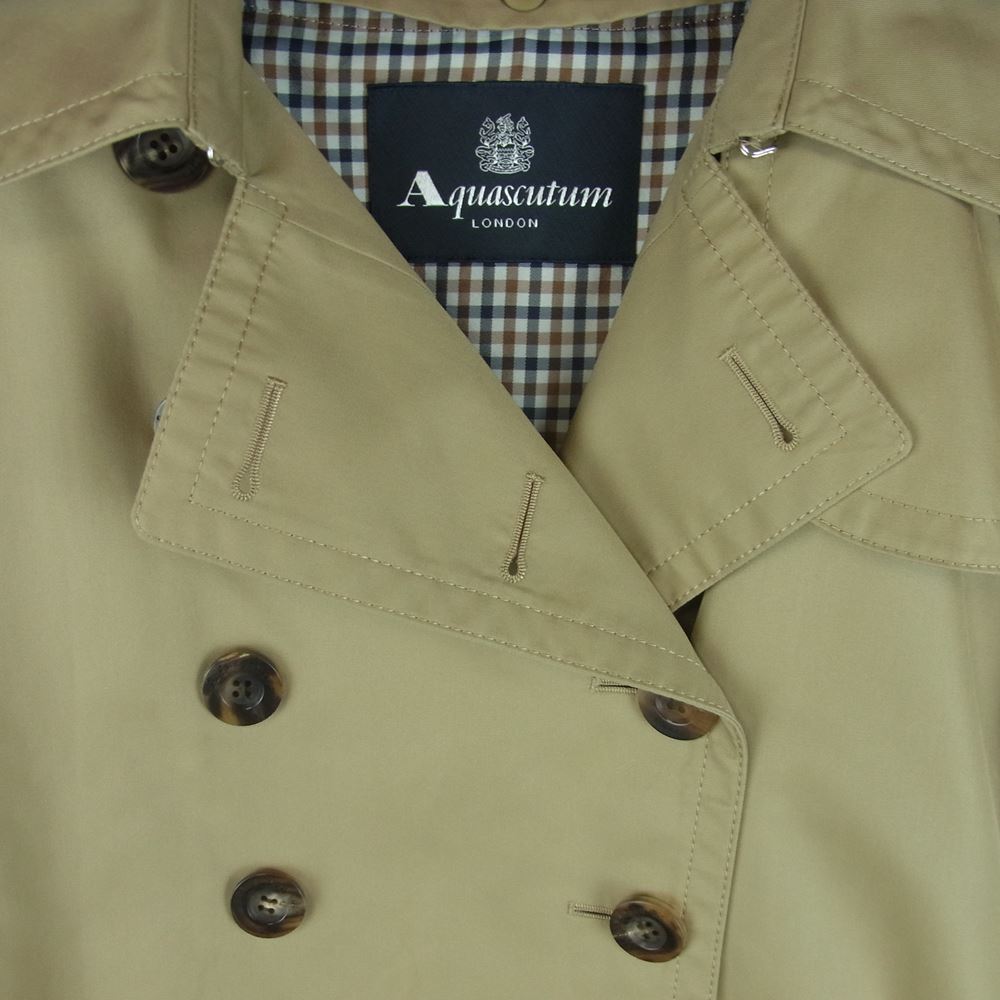 Aquascutum アクアスキュータム 5005450001-83 コットン ライナー付き トレンチ コート 日本製 ベージュ系 10【中古】