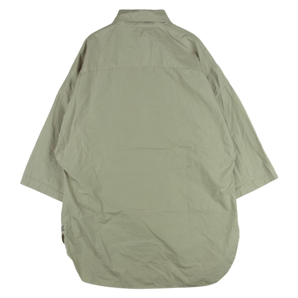 MADISON BLUE マディソンブルー MB151 5001 J BRADLEY SHIRT コットン 半袖 シャツ 日本製 グレイッシュベージュ系 01【中古】