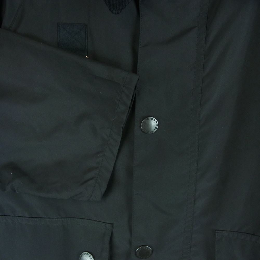Barbour - Barbour バブアー 2101032 SPEY スペイ ナイロン ジップ ジャケット 襟コーデュロイ 切替 ブルゾン ブラック系 S【中古】 Barbour バブアー 2101032 SPEY スペイ ナイロン ジップ ジャケット 襟