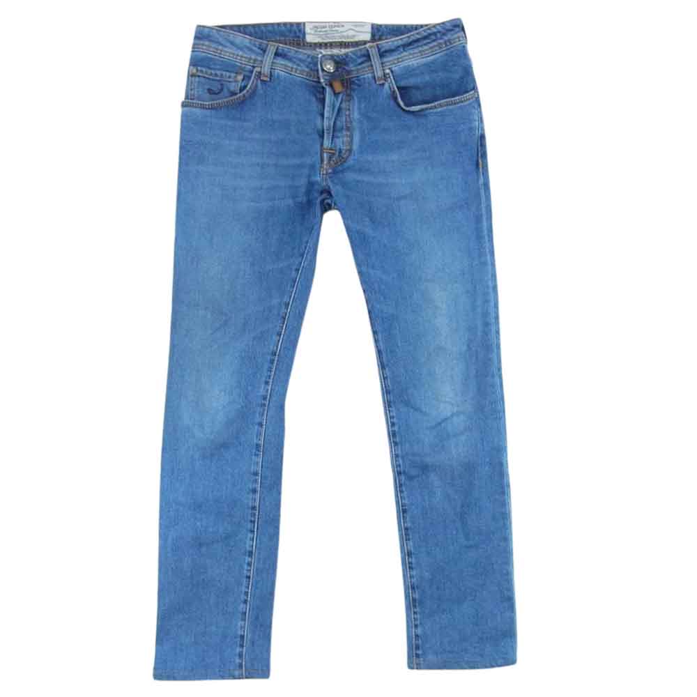 JACOB COHEN ヤコブコーエン イタリア製 PW622 COMF ハラコパッチ ウォッシュド 5P デニムパンツ インディゴブルー系 32【中古】