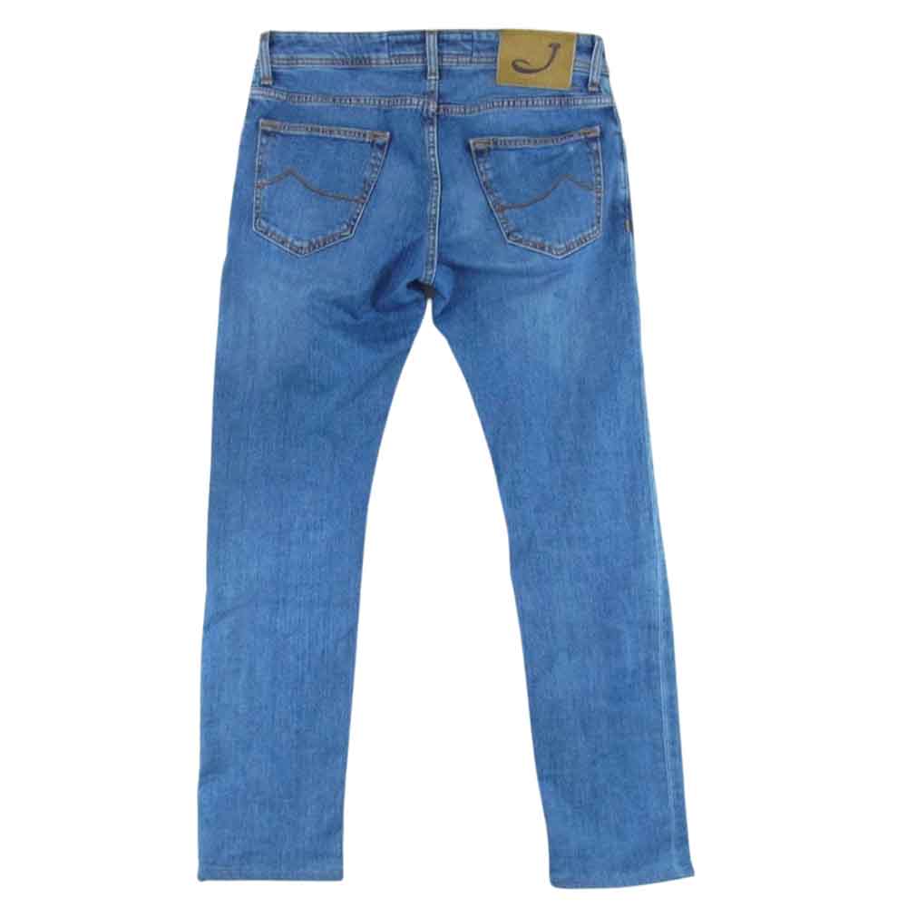 JACOB COHEN ヤコブコーエン イタリア製 PW622 COMF ハラコパッチ ウォッシュド 5P デニムパンツ インディゴブルー系 32【中古】