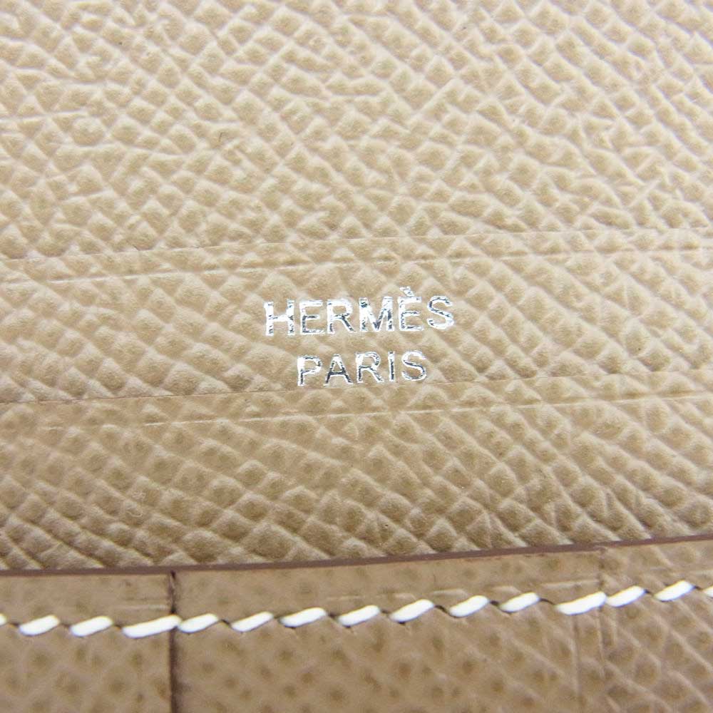 HERMES エルメス 2023年購入 B刻印 ベアンスフレ ヴォーエプソン エトゥープ シルバー金具 ロングウォレット 長財布 ベージュ系【新古品】【未使用】【中古】