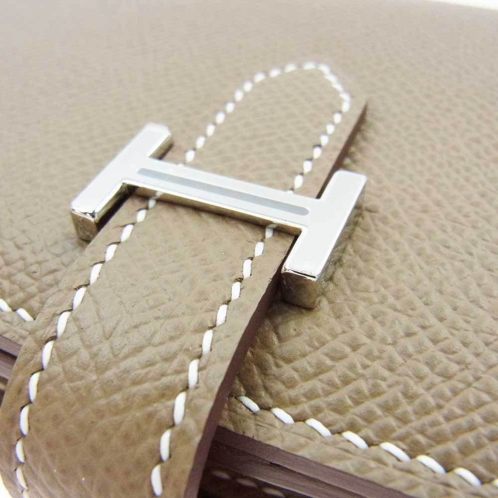 HERMES エルメス 2023年購入 B刻印 ベアンスフレ ヴォーエプソン エトゥープ シルバー金具 ロングウォレット 長財布 ベージュ系【新古品】【未使用】【中古】