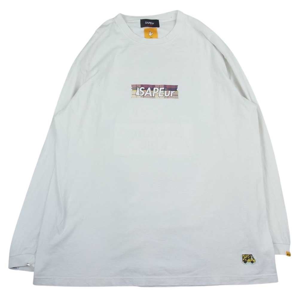 サプール FR2 エフアールツー SMOKING KILLS DOKO ドコ 長袖 Tシャツ カットソー ホワイト系 XL【中古】