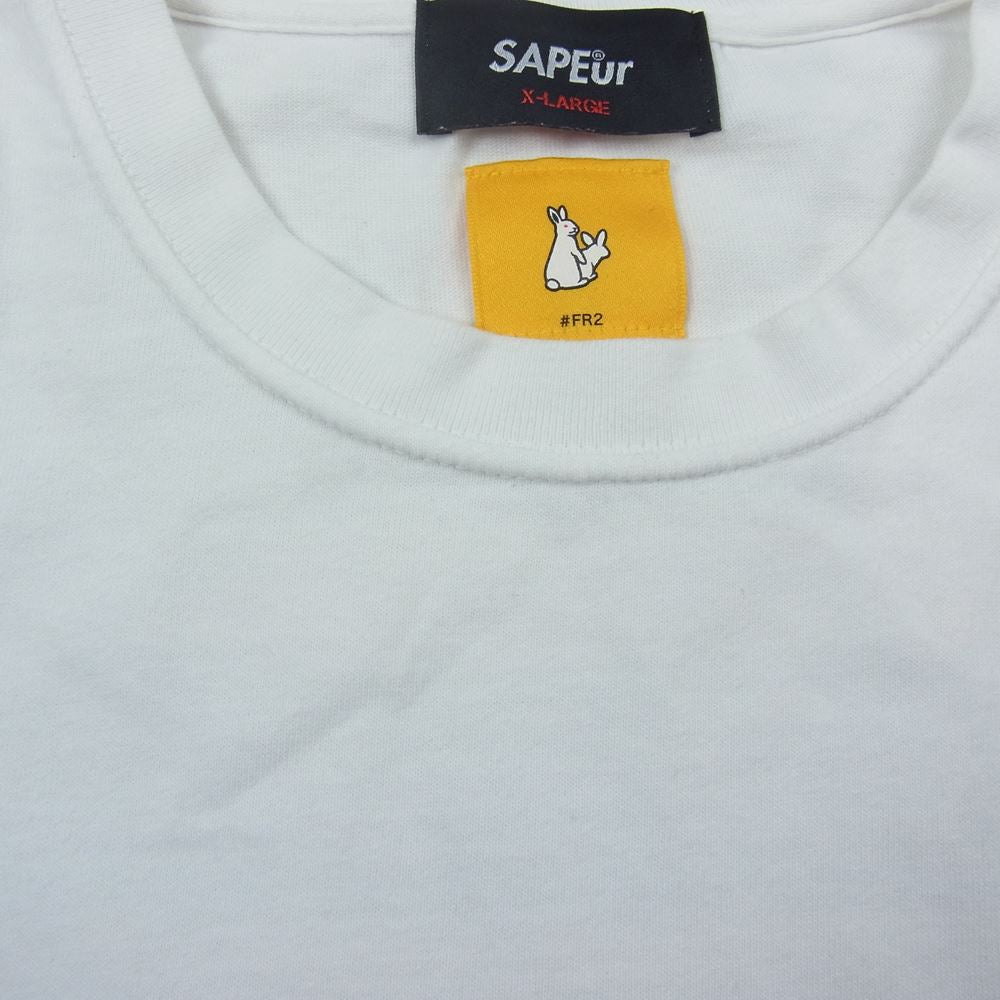 サプール FR2 エフアールツー SMOKING KILLS DOKO ドコ 長袖 Tシャツ カットソー ホワイト系 XL【中古】