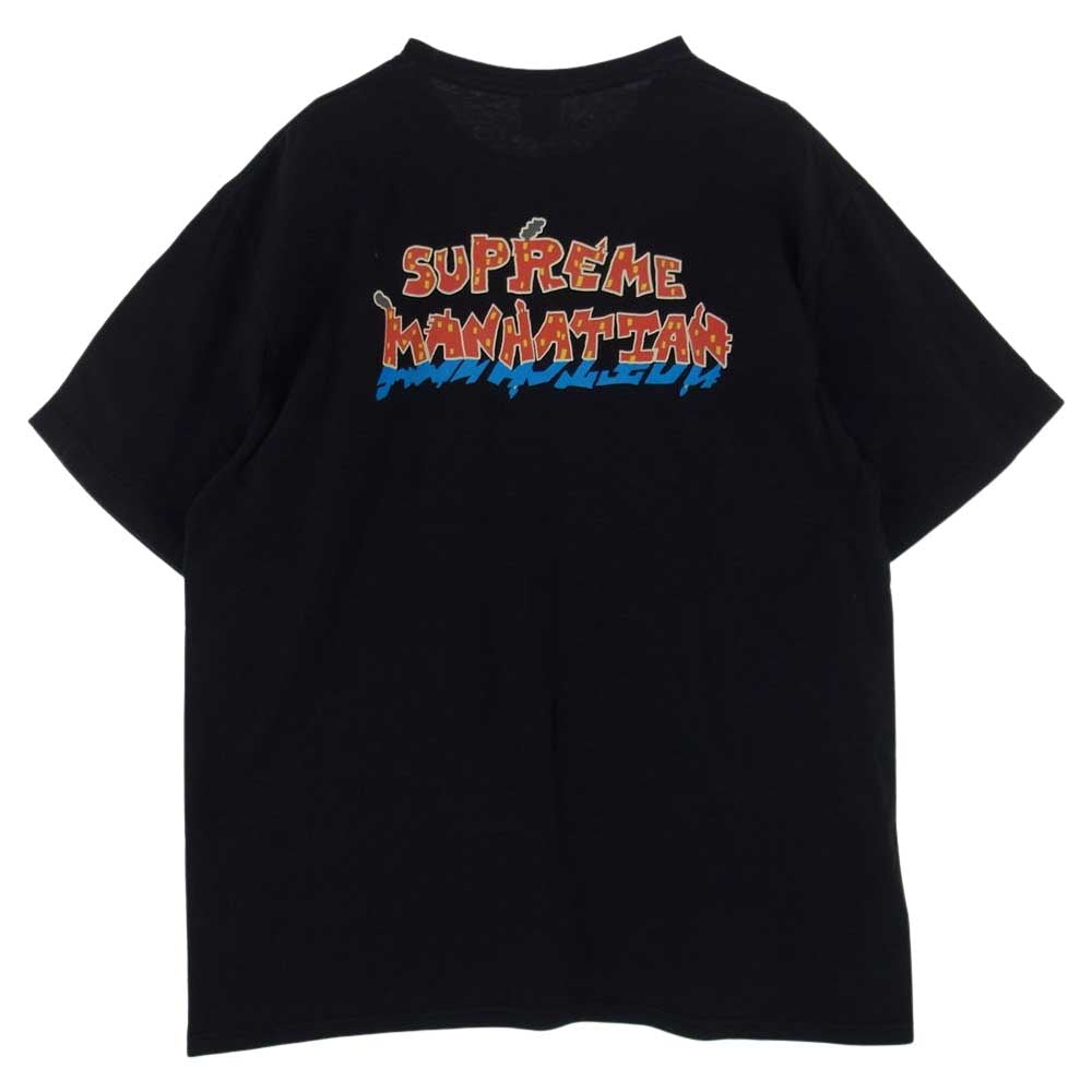 Supreme シュプリーム 22SS Manhattan Tee マンハッタン 半袖 Tシャツ ブラック系 XL【中古】