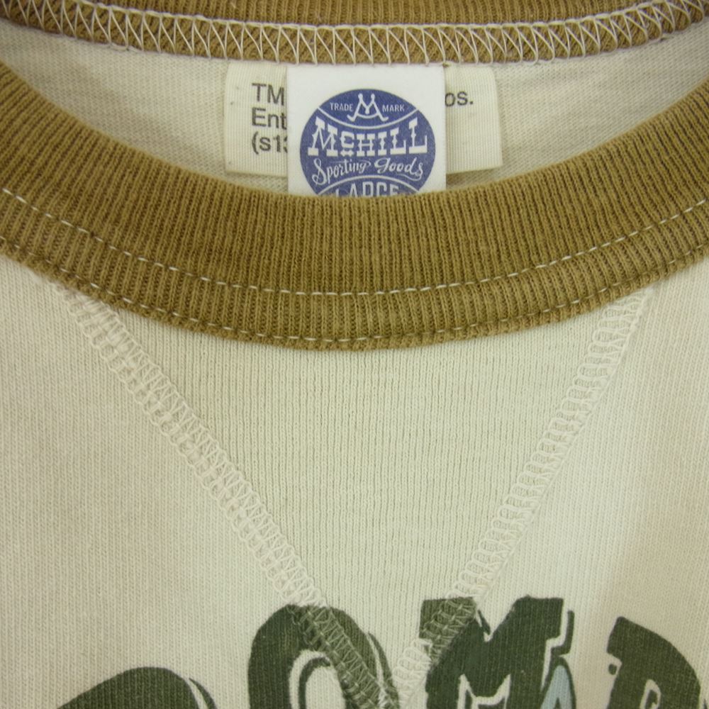 TOY'S McCOY トイズマッコイ WARNER BROS 536TH MOBM SQN BUGS BUNNY バッグスバニー フロント プリント ミリタリー Tシャツ ベージュ系 L【中古】