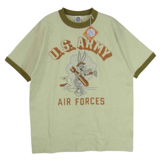 TOY'S McCOY トイズマッコイ TMC1601 MILITARY TEE BUGGS BUNNY 第8航空軍 ミリタリー バッグスバニー 半袖 Tシャツ Mighty Eighth カーキ系 M【美品】【中古】