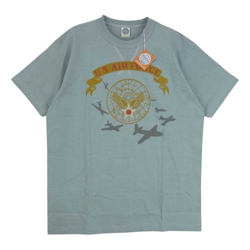 TOY'S McCOY トイズマッコイ TMC1525 US AIR FORCE ユーエスエアフォース 前V クルーネックリブ 半袖 Tシャツ ブルー系 L【極上美品】【中古】