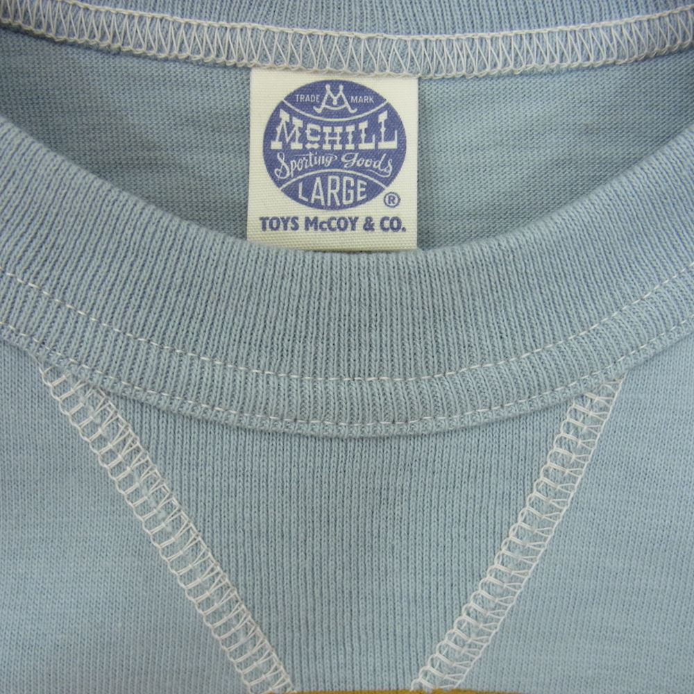 TOY'S McCOY トイズマッコイ TMC1525 US AIR FORCE ユーエスエアフォース 前V クルーネックリブ 半袖 Tシャツ ブルー系 L【極上美品】【中古】