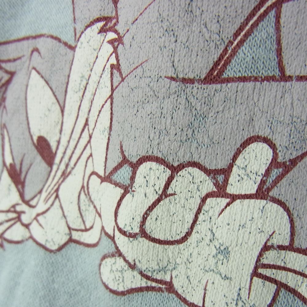 TOY'S McCOY トイズマッコイ THE WILD HARE 両Vガゼット BUGS BUNNY バッグスバニー 両Vスウェット ミリタリー スウェット トレーナー ブルー系 XL【中古】