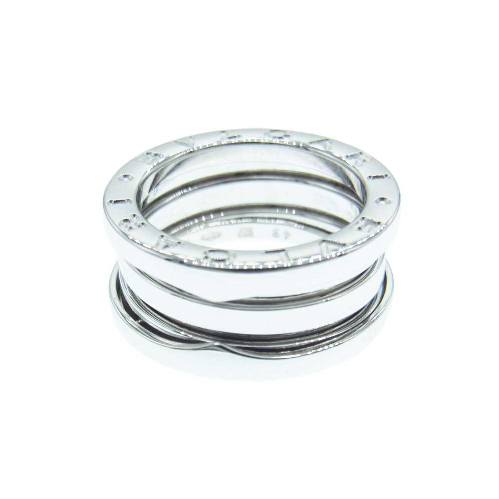 BVLGARI ブルガリ B-ZERO1 K18ＷG 750 ♯49 ビーゼロワン バンド リング シルバー系 ♯49【中古】