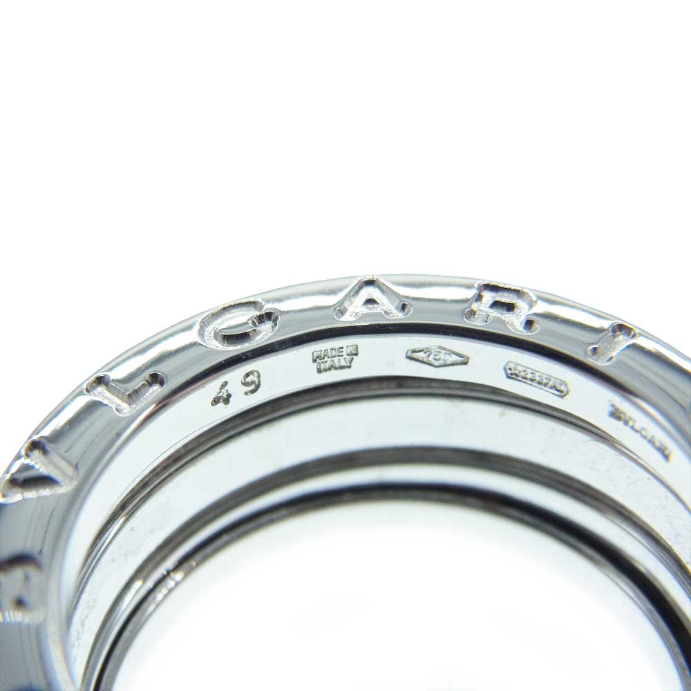 BVLGARI ブルガリ B-ZERO1 K18ＷG 750 ♯49 ビーゼロワン バンド リング シルバー系 ♯49【中古】