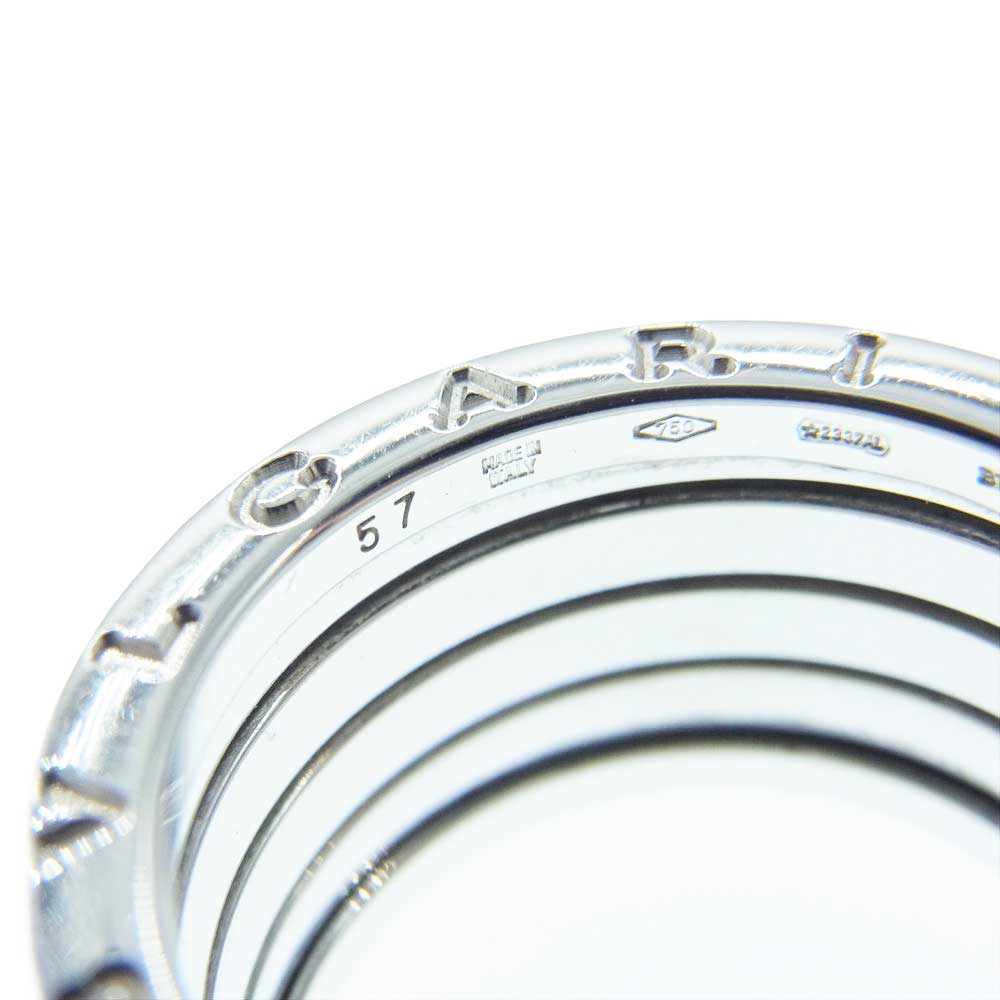 BVLGARI ブルガリ B-ZERO1 K18ＷG 750 ♯57 ビーゼロワン バンド リング シルバー系 約16号【中古】