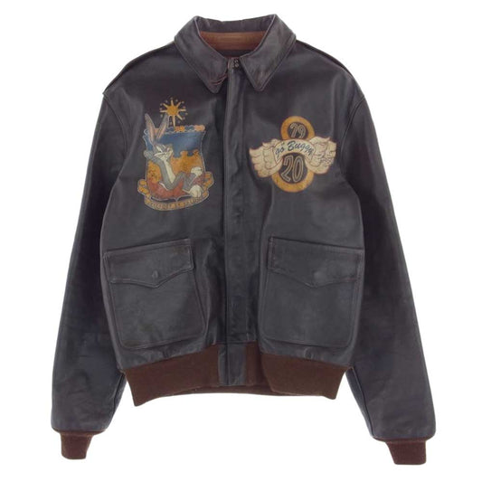 TOY'S McCOY トイズマッコイ 30-1415 W535 AC-27752 A-2 ROUGH WEAR ラフウェア ホースハイド 実名復刻 HAPPY JACKS GO BUGGY ブラウン系 40【中古】