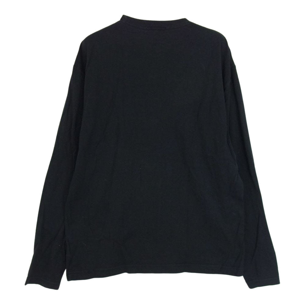 ISSEY MIYAKE イッセイミヤケ ME22JK242 フロント ステッチ ロングスリーブ クルーネック 長袖 Tシャツ カットソー ブラック系 M【中古】