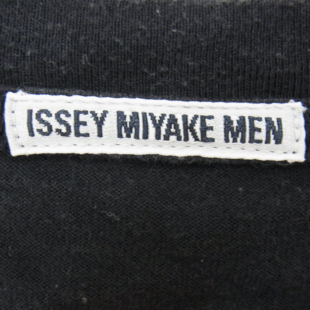 ISSEY MIYAKE イッセイミヤケ ME22JK242 フロント ステッチ ロングスリーブ クルーネック 長袖 Tシャツ カットソー ブラック系 M【中古】