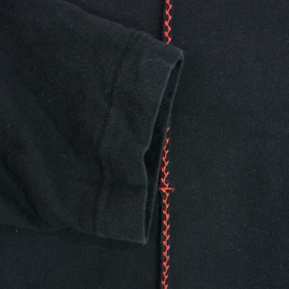 ISSEY MIYAKE イッセイミヤケ ME22JK242 フロント ステッチ ロングスリーブ クルーネック 長袖 Tシャツ カットソー ブラック系 M【中古】