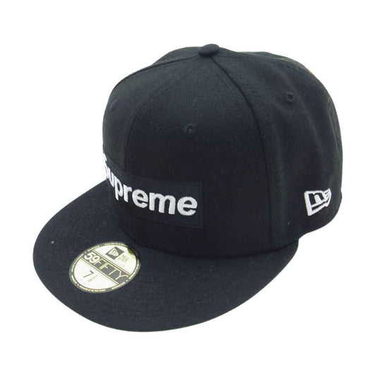 Supreme シュプリーム 21AW × NEW ERA No Comp Box Logo ニューエラ ボックスロゴ ベースボール キャップ ブラック系 7 3/8 (58.7cm)【中古】