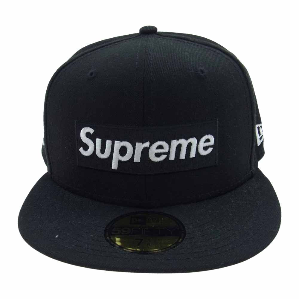 Supreme シュプリーム 21AW × NEW ERA No Comp Box Logo ニューエラ ボックスロゴ ベースボール キャップ ブラック系 7 3/8 (58.7cm)【中古】