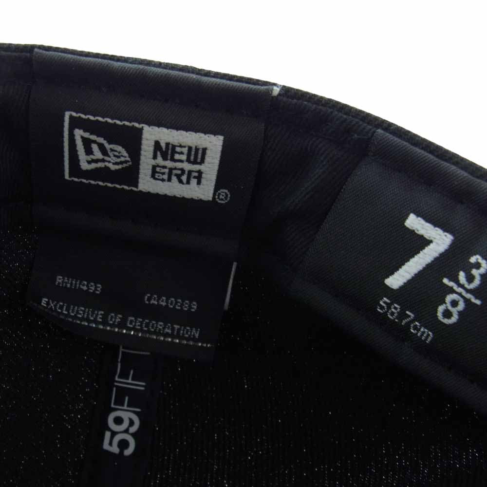 Supreme シュプリーム 21AW × NEW ERA No Comp Box Logo ニューエラ ボックスロゴ ベースボール キャップ ブラック系 7 3/8 (58.7cm)【中古】