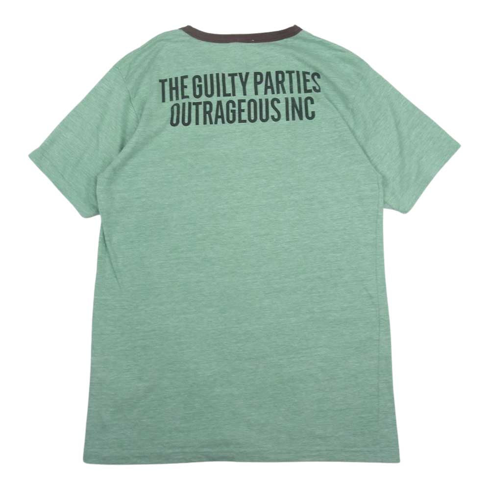 WACKO MARIA ワコマリア リンガー Tシャツ グリーン系 グリーン系 XL【中古】