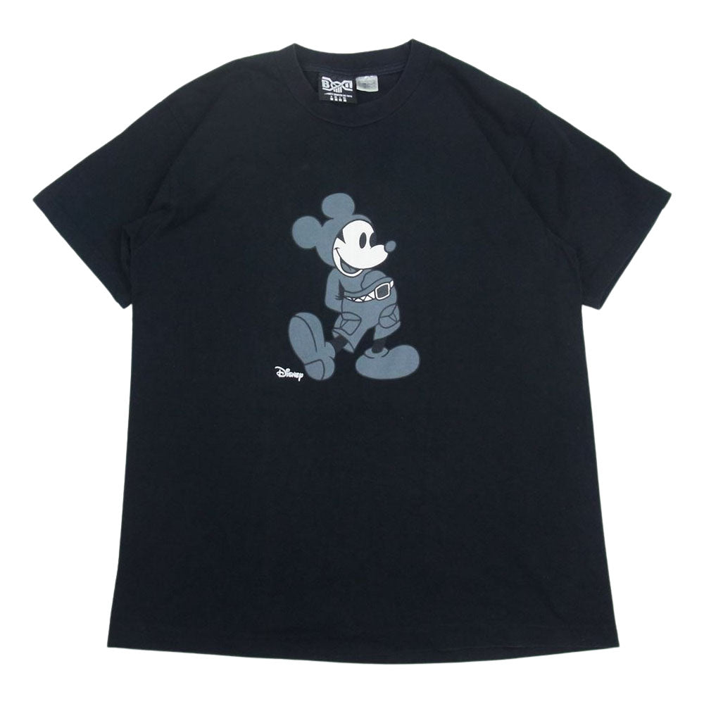 BOUNTY HUNTER バウンティーハンター  DISNEY Mickey Mouse ディズニー コラボ ミッキー Tシャツ ブラック系 L【中古】