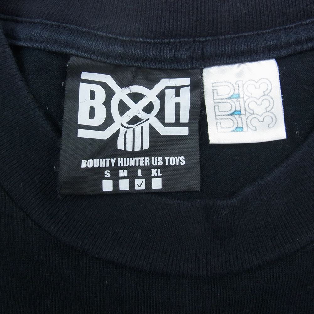 BOUNTY HUNTER バウンティーハンター  DISNEY Mickey Mouse ディズニー コラボ ミッキー Tシャツ ブラック系 L【中古】