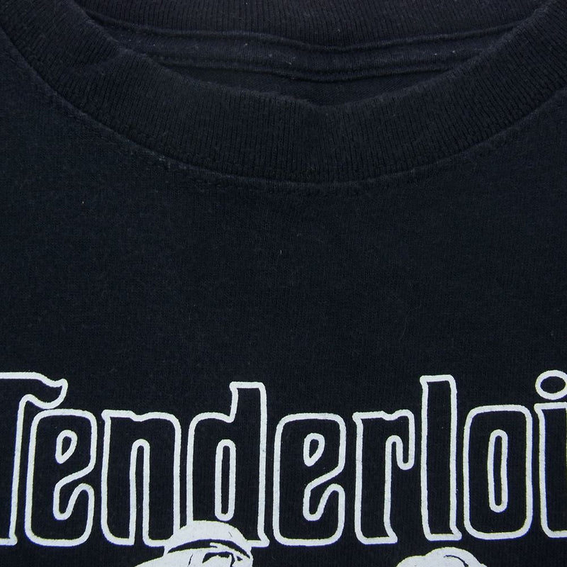 TENDERLOIN テンダーロイン T-TEE 2 バイカーズ プリント 半袖 Tシャツ ダークネイビー系 L【中古】