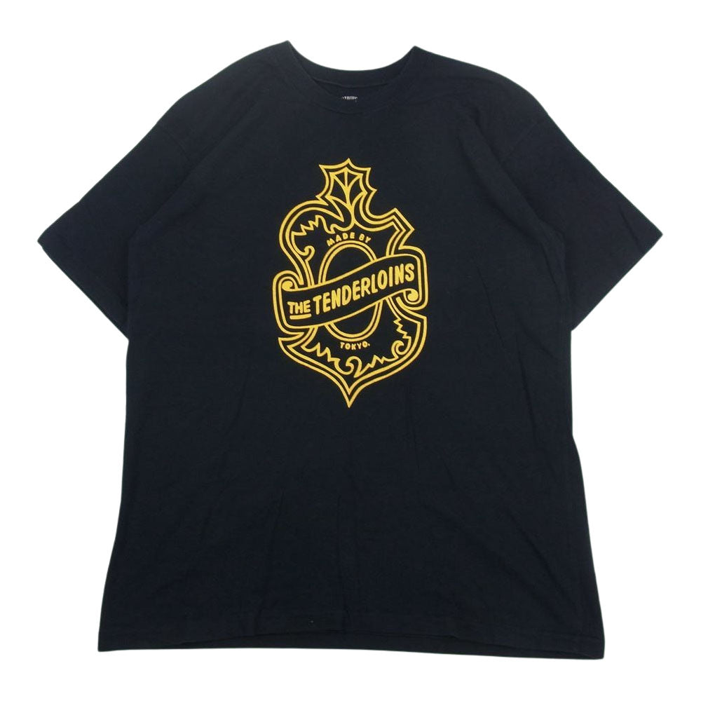 TENDERLOIN テンダーロイン T-TEE ORIGINAL エンブレム Tシャツ 黒系 ブラック系 L【中古】