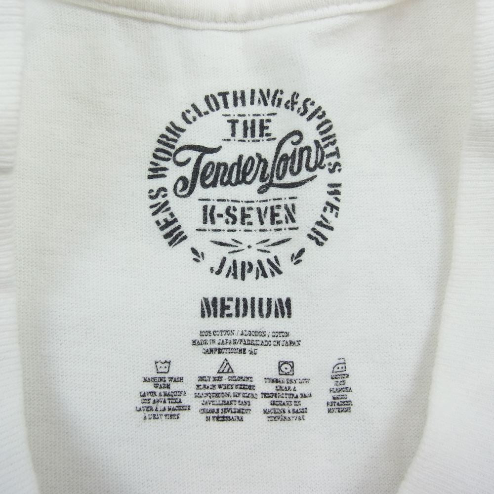 TENDERLOIN テンダーロイン T-TEE 2 バイカーズ プリント 半袖 Tシャツ 白系 ホワイト系 M【中古】