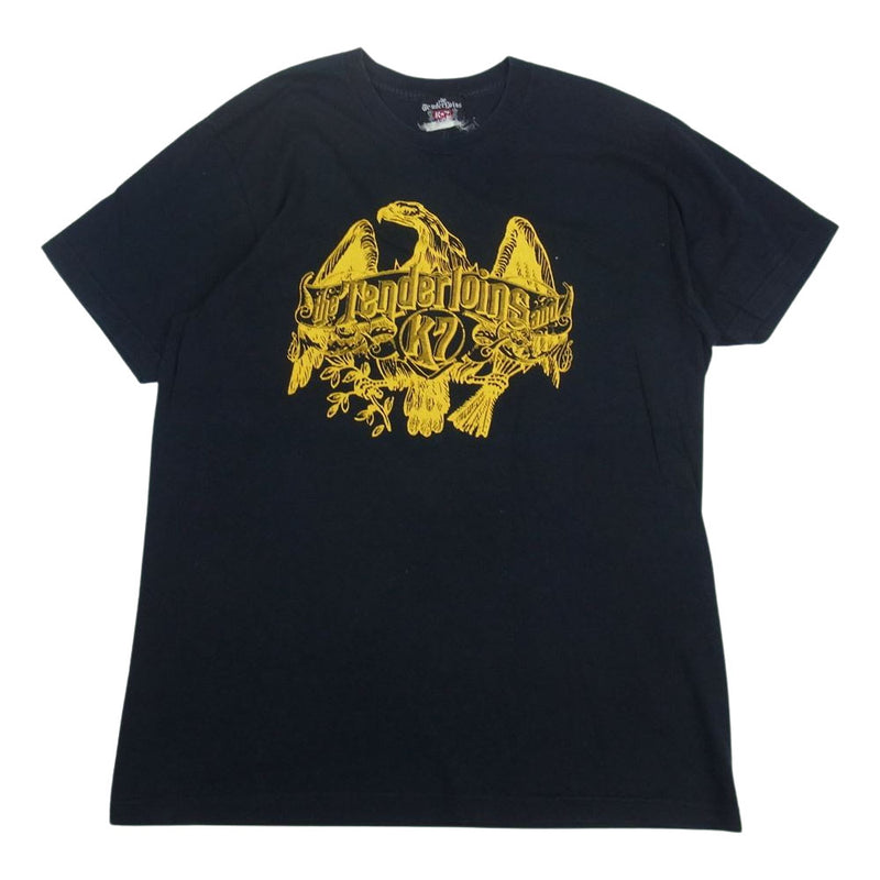 TENDERLOIN テンダーロイン T-TEE EAGLE イーグル プリント ロゴ Tシャツ 黒系 ブラック系 L【中古】